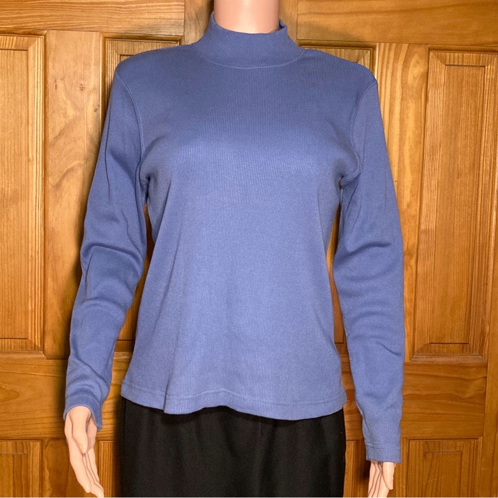 NWOT Hasting & Smith Vintage 80s 90s Top Long Sleeve Knit Blouse Purple M Medium